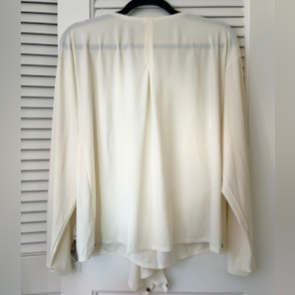 ADAY That's A Wrap Top Convertible Travel Shirt Blouse | Cream | S/M - Picture 7 of 16